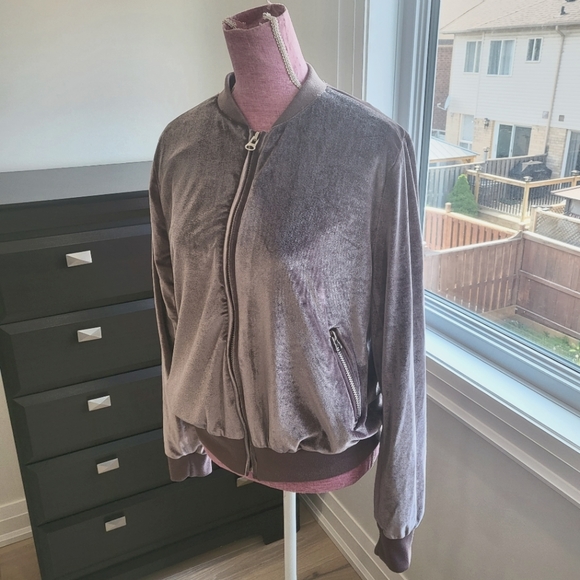 Lavender velour jacket - Picture 1 of 4